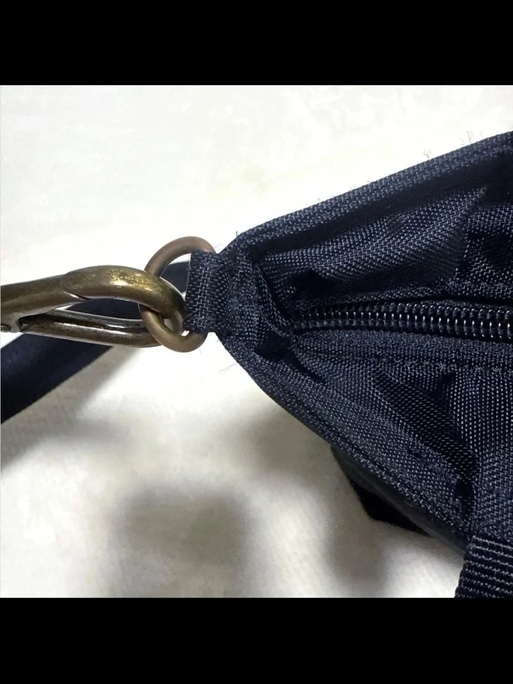 Mulberry Black Nylon Messenger with Brown Leather Patch
